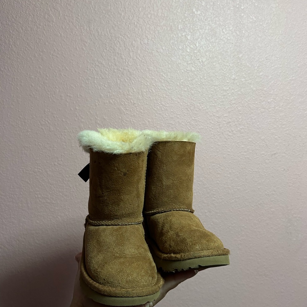 UGG Tan Kids Boots with Cream Lining